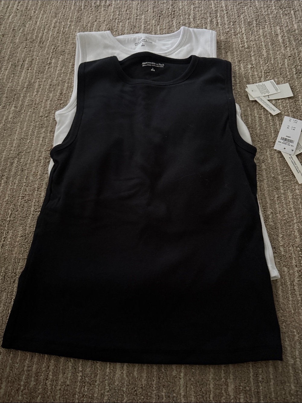 Abercrombie & Fitch bra-free ribbed tanks